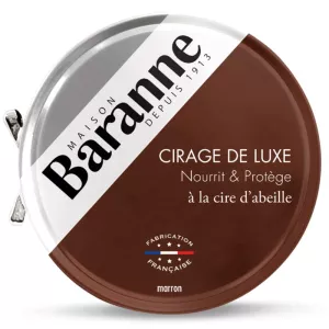 Cirage de luxe cire d'abeille marron 75ml - BARANNE