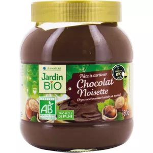 Chokoleti ya kikaboni ya Hazelnut inaenea 750g - JARDIN BIO