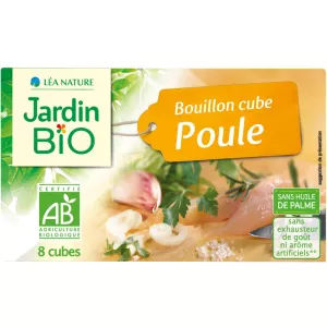 Bouillon cube poule bio sans huile de palme x8 - JARDIN BIO