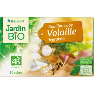 Bouillon Cube Volaille degraissé Bio 10x - JARDIN BIO