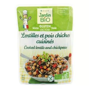 Lentilles et pois chiches BIO 250g - JARDIN BIO