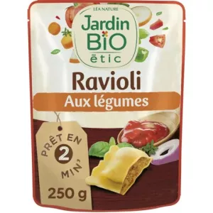 Plat cuisiné ravioli aux légumes Bio 250g - JARDIN BIO ETIC