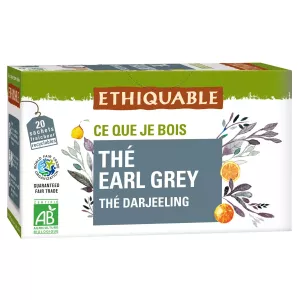 Thé Noir Earl Grey Darjeeling Bio 20s - Ethiquable