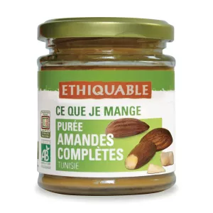 Purée d'amandes complètes Tunisie Bio 170g - ETHIQUABLE