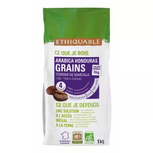 Café en grains pur arabica Honduras Bio 1kg -ETHIQUABLE