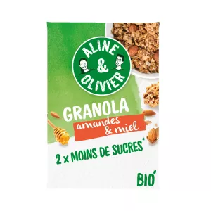 Céréales granola aux amandes et au miel 310g - ALINE & OLIVIER