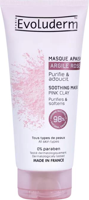 Mặt nạ làm dịu da với đất sét hồng 100ml - Evoluderm