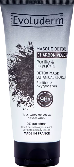 Masque Détox Au Charbon Végétal Actif 100ml - Evoluderm