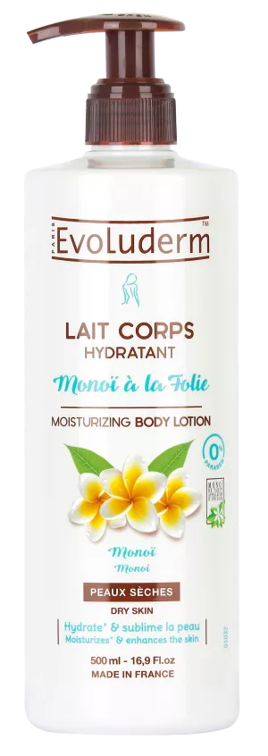 Lait Corps Hydratant Monoï à La Folie 500ml - Evoluderm