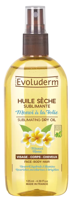 Huile Sèche Sublimante Monoï à La Folie 125ml - Evoluderm
