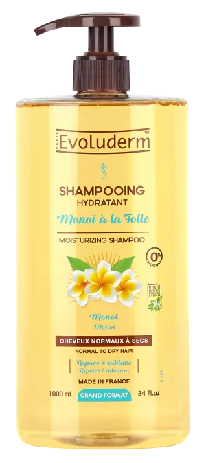 Shampooing Hydratant Monoi A La Folie 1l - EVOLUDERM