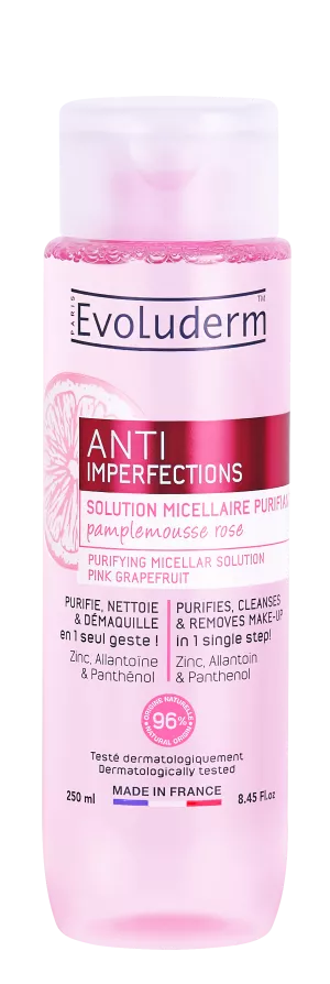 Solution Micellaire Purifiante Anti-imperfections 250ml - Evoluderm