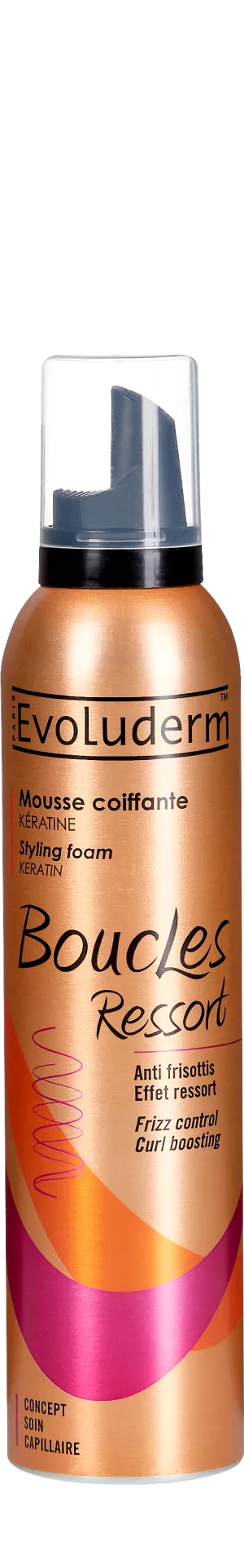 Boucles Ressort - Mousse Coiffante Kératine 250ml - Evoluderm
