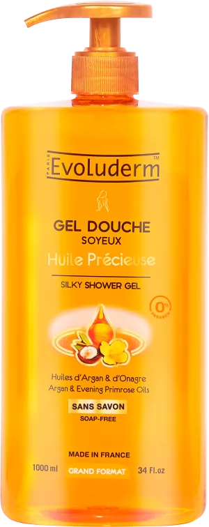 Zijdeachtige Douchegel Kostbare Olie 1l - Evoluderm