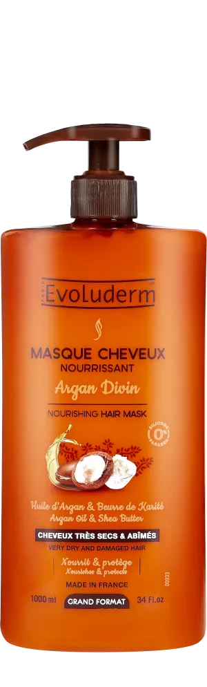 Lishe ya nywele mask ya kimungu argan 1l - Evoluderm