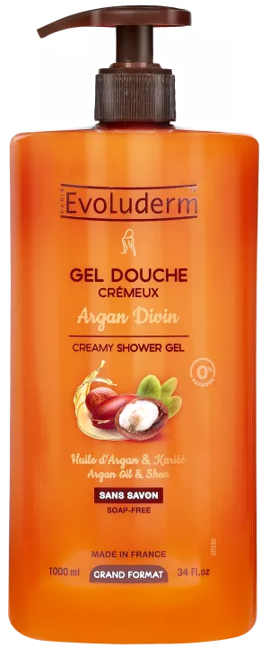 Gel Douche Crémeux Argan Divin 1l - Evoluderm