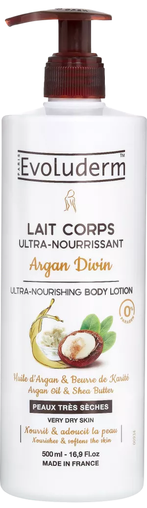 अल्ट्रा-पौष्टिक बॉडी मिल्क कीमती तेल 500 मि.ली - Evoluderm