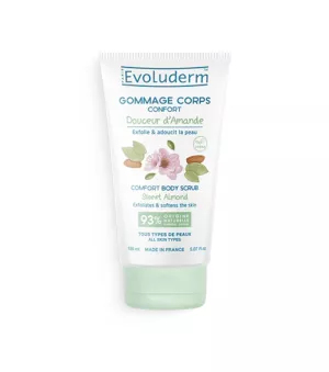 Coor -free almond -style mwili scrub 150ml - Evoluderm
