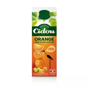 Jus d'orange sans sucres ajoutés sans pulpe 1,75 L - CIDOU