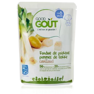 Fondue de poireaux/ pomme de terre/ cabillaud dès 6 mois 190g - GOOD GOUT