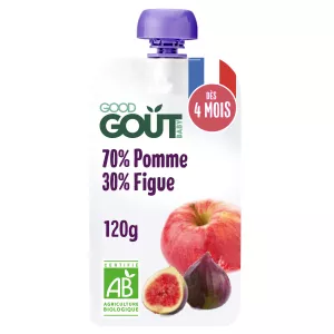Gourde pomme figue dès 4 mois 120g - GOOD GOUT