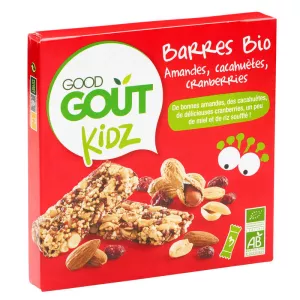 barres bio amandes cacahuètes cranberries 3x20g - GOOD GOUT