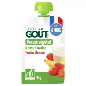 Brassé à Base D'avoine Fraise Banane 90g - GOOD GOUT