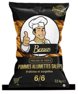 Frites Premium  6/6 Précuites Pré-salées 2.5 Kg - Benko
