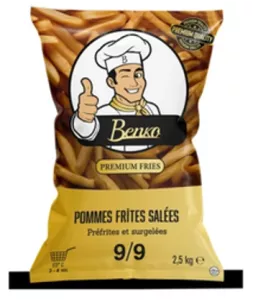 Frites Premium  9/9 Précuites Pré-salées 2.5 Kg - Benko