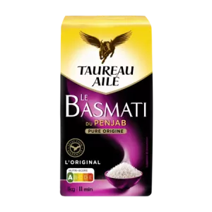 Riz Basmati du Penjab, 1kg - TAUREAU AILÉ