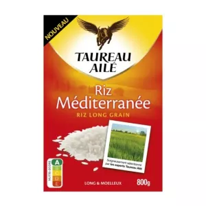 Riz long grain méditerranée 800g - TAUREAU AILÉ