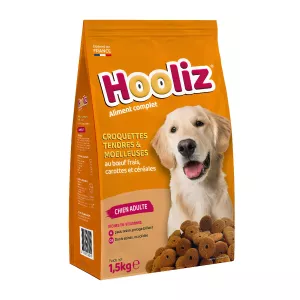 Croquettes Pour Chiens Adulte Moelleuses Au Bœuf Et Carottes 1,5kg - Hooliz