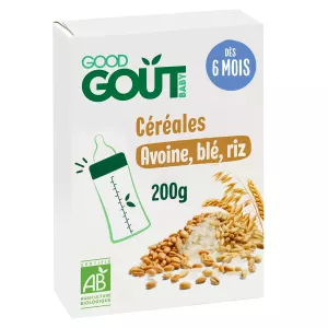 Céréales Avoine/blé/riz Bio dès 6 mois - GOOD GOUT