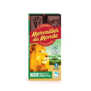 Tablette De Chocolat Noir Noisettes Amandes Grillées 100g - Krokola