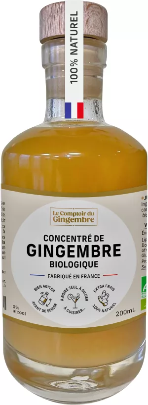 Concentré De Gingembre Bio 200ml - Le Comptoir Du Gingembre