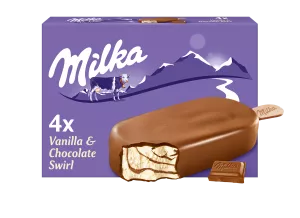 Schokoladen- und Vanillestangen x4 - MILKA
