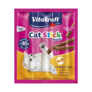Friandises en bâtonnets pour chat adulte saveurs bœuf, volaille, porc et agneau 3x6g - VITAKRAFT
