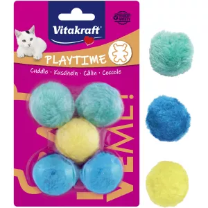 Jouet pour chat 5 balles en peluche - VITAKRAFT