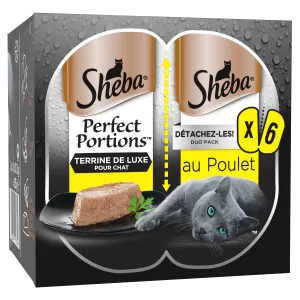 Pâtée Pour Chat Perfect Portions Au Poulet En Terrine X6 - Sheba