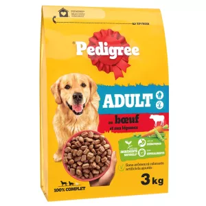 Croquettes pour chien Adulte au bœuf et aux légumes 3kg - PEDIGREE