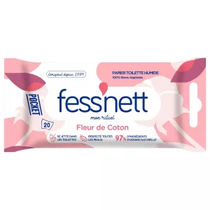 Papier toilette humide fleur de coton - FESS NETT
