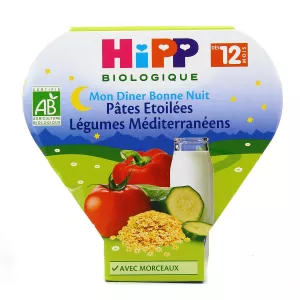 Prato orgânico para bebê com massa estrela e vegetais a partir dos 12 meses 230g - HIPP
