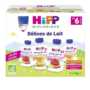 Biberon per latte vari frutti da 6 mesi 8x90g - HIPP