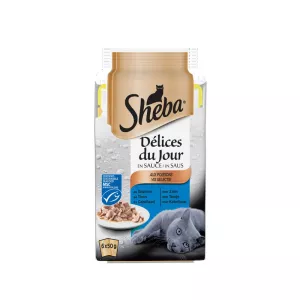 Pâtée pour chat aux poissons 6x50g - SHEBA