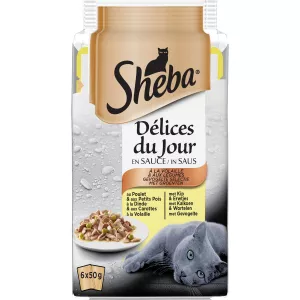 Pâtée pour chat à la volaille 6x50g - SHEBA