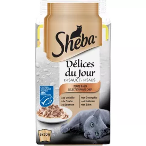 Land & sea cat food in sauce 6x50g - SHEBA
