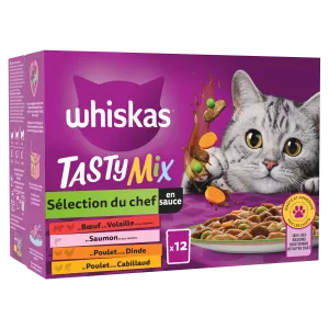 Pâtée Pour Chat Tasty Mix Sélection Du Chef En Sauce X12 - Whiskas