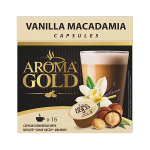Café vanilla macadamia inayolingana Dolce ladha x 16 - Aroma Gold
