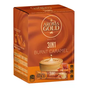 Café ya Caramel ya Papo hapo 3en1 Onyesha x24 - Aroma Gold