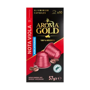 Café  Nota Viola Decaffeinated  Compatible Nespresso X 10. (intensity 9) - Aroma Gold
